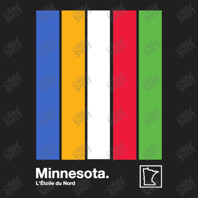 Minnesota State Flag Original Minimalist Artwork Poster Design T-shirt | Artistshot