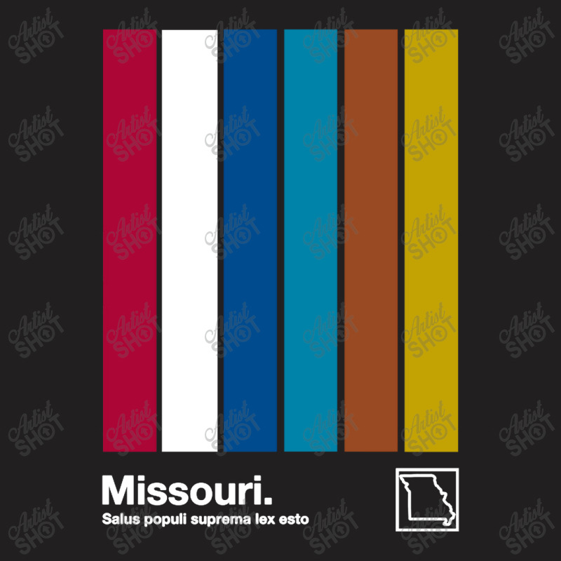 Missouri State Flag Original Minimalist Artwork Poster Design T-shirt | Artistshot