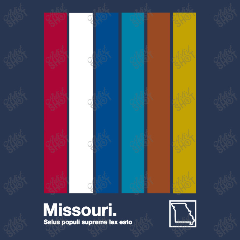 Missouri State Flag Original Minimalist Artwork Poster Design Men Denim Jacket | Artistshot