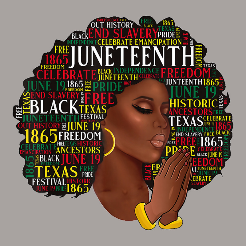 Juneteenth Melanin Black Women Natural Hair Afro Word Art T Shirt Racerback Tank by lorebrend | Artistshot