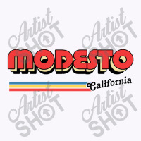 Modesto, Ca Retro Typography Design Tank Top | Artistshot