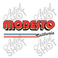 Modesto, Ca Retro Typography Design V-neck Tee | Artistshot