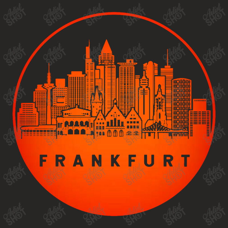 Frankfurt Germany Skyline Ladies Fitted T-Shirt by Lemah Pasir | Artistshot