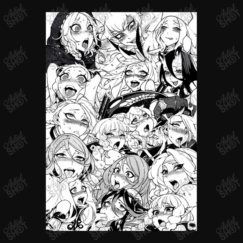 Ahegao Face Gray Anime Crop Top by RamaArt | Artistshot