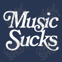 Music Sucks  Retro Styled Faded Typography Design Men Denim Jacket | Artistshot