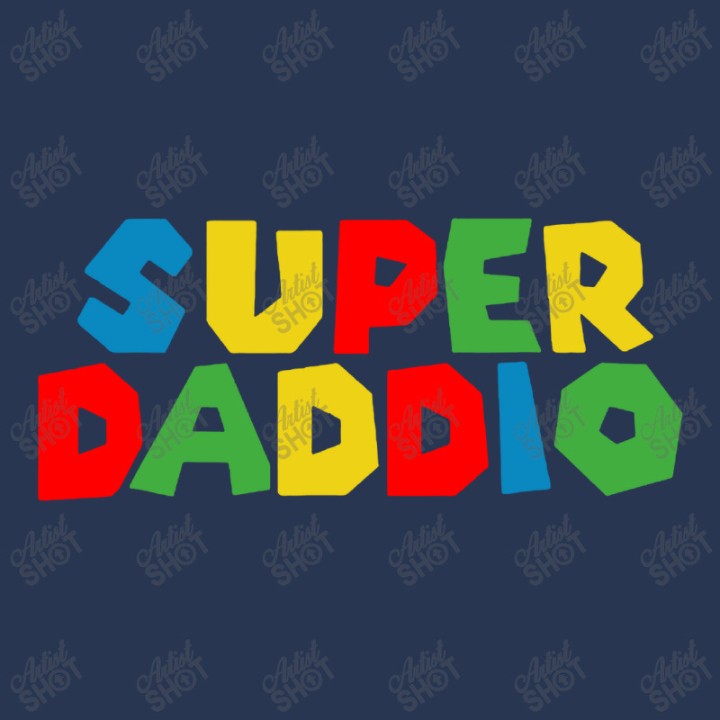 Super Daddio Funny Gamer Dad Fathers Men Denim Jacket | Artistshot