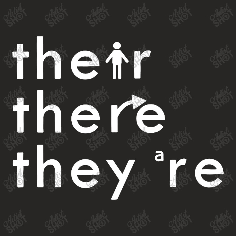 There Their They're English Grammar Ladies Fitted T-Shirt by Lemah Lempung | Artistshot