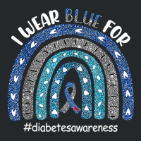 Diabetes Diabetic Rainbow I Wear Blue For T1d Warrior 1 Diabetes Aware Crewneck Sweatshirt | Artistshot