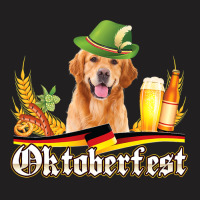 Golden Retriever Goldie Dog Beer Oktoberfest Prost Beer Festival 339 R T-shirt | Artistshot