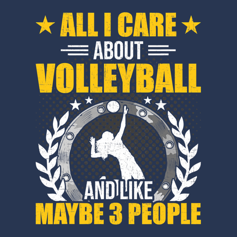 Volleyball Sport Lover I Care About Volleyball And 3 People Volleyball Ladies Denim Jacket by circularflap | Artistshot