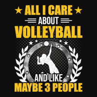 Volleyball Sport Lover I Care About Volleyball And 3 People Volleyball Crop Top | Artistshot