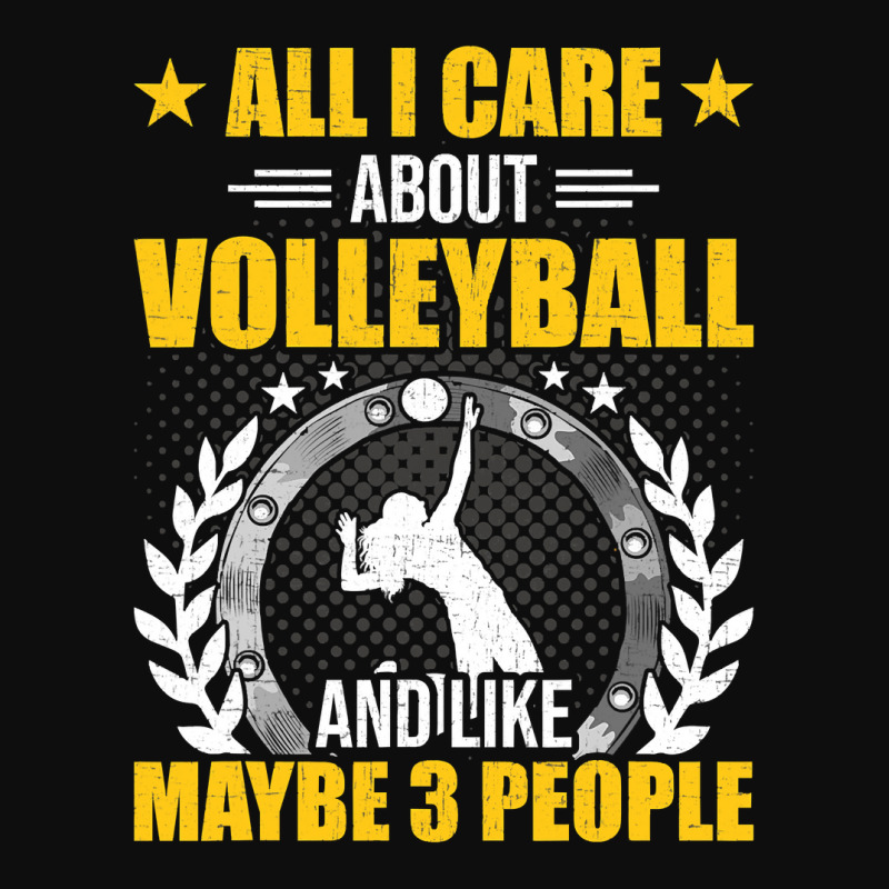 Volleyball Sport Lover I Care About Volleyball And 3 People Volleyball Crop Top by circularflap | Artistshot