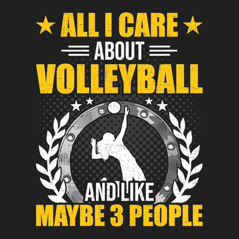 Volleyball Sport Lover I Care About Volleyball And 3 People Volleyball Ladies Polo Shirt by circularflap | Artistshot