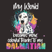 Dalmatian Funny Dog Womens Colorful World Thanks To My Dalmatian Dog D Racerback Tank | Artistshot