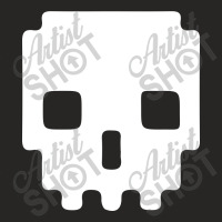 Pixel Skull 8 Bit Era Ladies Fitted T-shirt | Artistshot