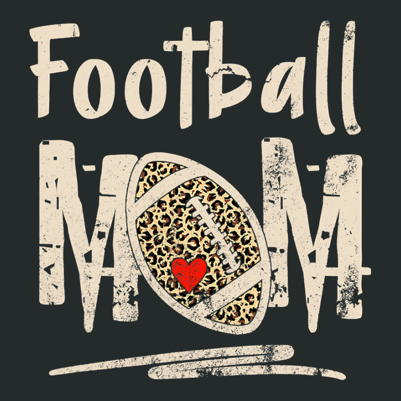 Football Mom Leopard Football Love Football Player 125 Football Player Women's Triblend Scoop T-shirt by circularflap | Artistshot