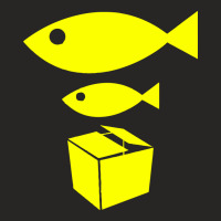 Big Fish Little Fish Cardboard Box Ladies Fitted T-shirt | Artistshot