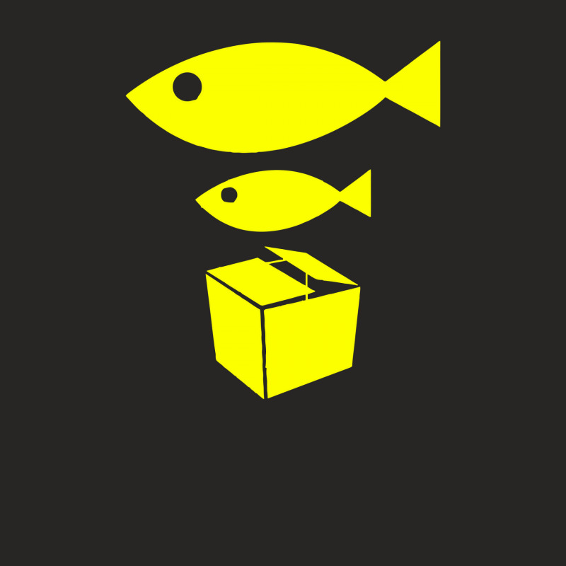 Big Fish Little Fish Cardboard Box Ladies Fitted T-Shirt by putiandini | Artistshot