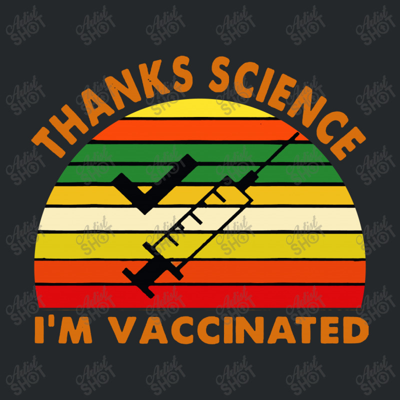 Thanks Science I'm Vaccinated Vintage Retro Crewneck Sweatshirt by jessicafreya | Artistshot