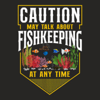 Saltwater Aquarium Caution May Talk About Fishkeeping At Any T Shirt Ladies Fitted T-shirt | Artistshot