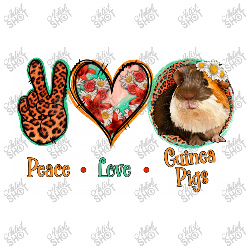 Peace Love Guinea Pigs Men's 3/4 Sleeve Pajama Set | Artistshot