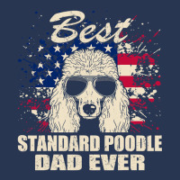 Poodle Lover Dog Best Standard Poodle Dad Ever American Flag Vintage 1 Men Denim Jacket | Artistshot