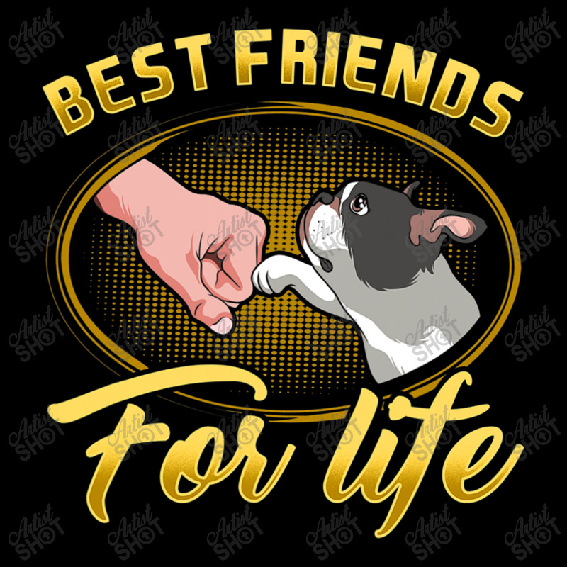 Bestfriends For Life Boston Terrier Dog Mom Dog Dad T Shirt Cropped Sweater by CUSER3143 | Artistshot