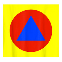 Blue Triangle In Red Circle In Yellow Square Primary Colors T Shirt Unisex Hoodie | Artistshot