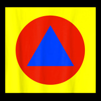 Blue Triangle In Red Circle In Yellow Square Primary Colors T Shirt Fleece Short | Artistshot