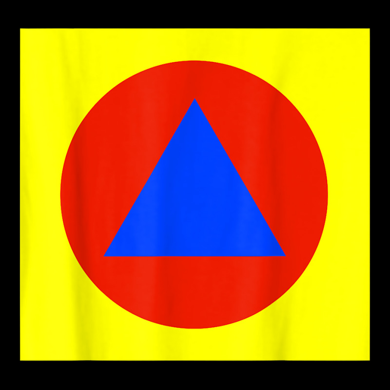 Blue Triangle In Red Circle In Yellow Square Primary Colors T Shirt Fleece Short by dequariusgoblirsch | Artistshot