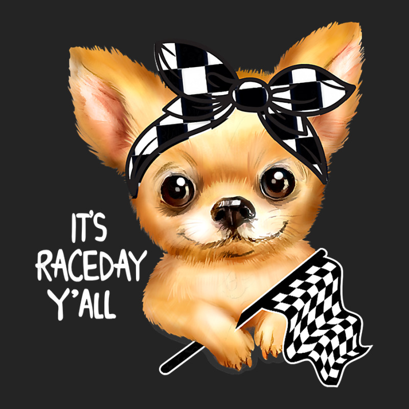 Chihuahua Dog Dirt Track Racing Checkered Race Flag Chihuahua Puppy 50 3/4 Sleeve Shirt by circularflap | Artistshot