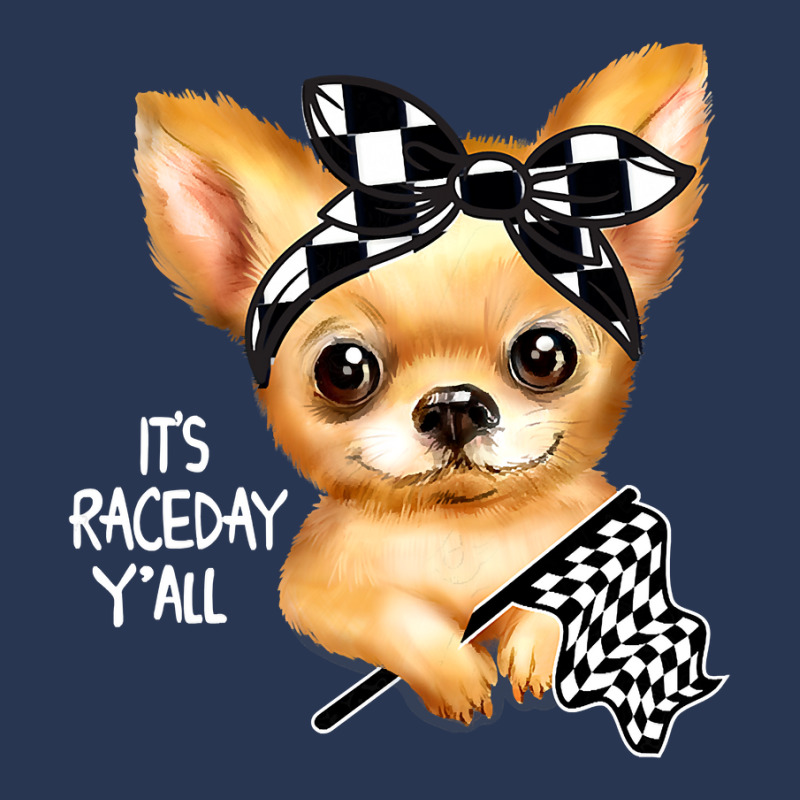 Chihuahua Dog Dirt Track Racing Checkered Race Flag Chihuahua Puppy 50 Men Denim Jacket by circularflap | Artistshot