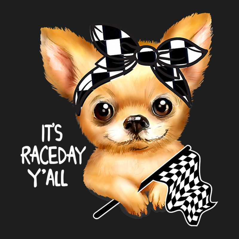 Chihuahua Dog Dirt Track Racing Checkered Race Flag Chihuahua Puppy 50 Classic T-shirt by circularflap | Artistshot