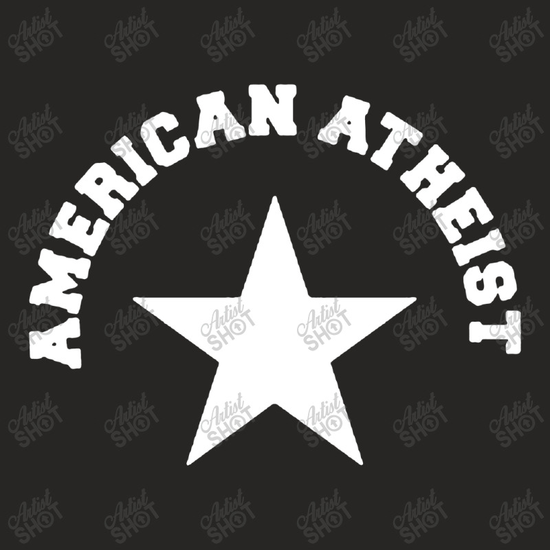 American Atheist Ladies Fitted T-Shirt by Adrian Spencer | Artistshot