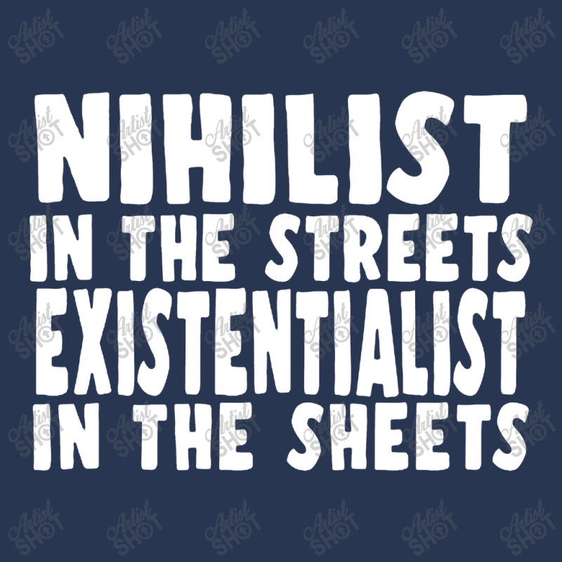 Nihilist In The Streets, Existentialist In The Sheets Men Denim Jacket by qulonuhun | Artistshot