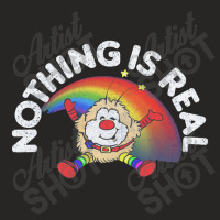 Nothing Is Real,80s Nihilist Faded Meme Lover,existentialism Ladies Fitted T-shirt | Artistshot