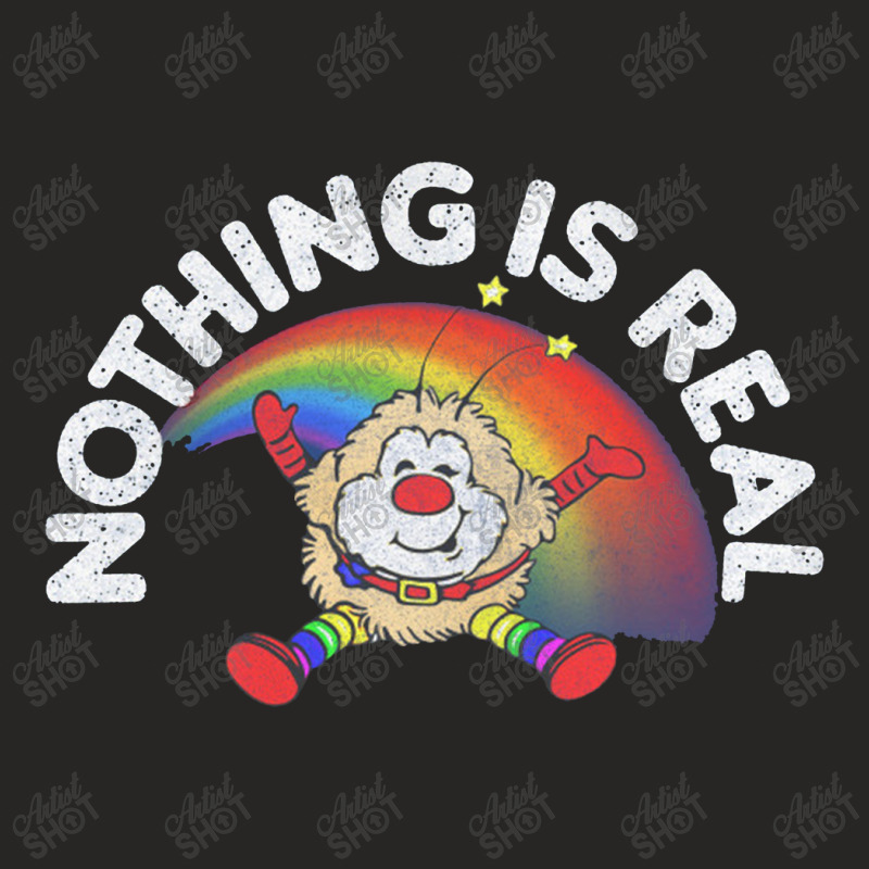 Nothing Is Real,80s Nihilist Faded Meme Lover,existentialism Ladies Fitted T-Shirt by qulonuhun | Artistshot