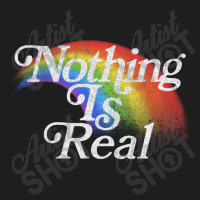 Nothing Is Real, 80s Nihilist Faded Rainbow Classic T-shirt | Artistshot