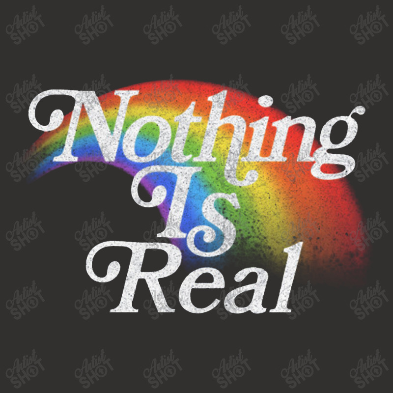 Nothing Is Real, 80s Nihilist Faded Rainbow Champion Hoodie by qulonuhun | Artistshot