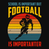 Football Schools Important But Football Is Importanter Funny Vintage 1 Crop Top | Artistshot