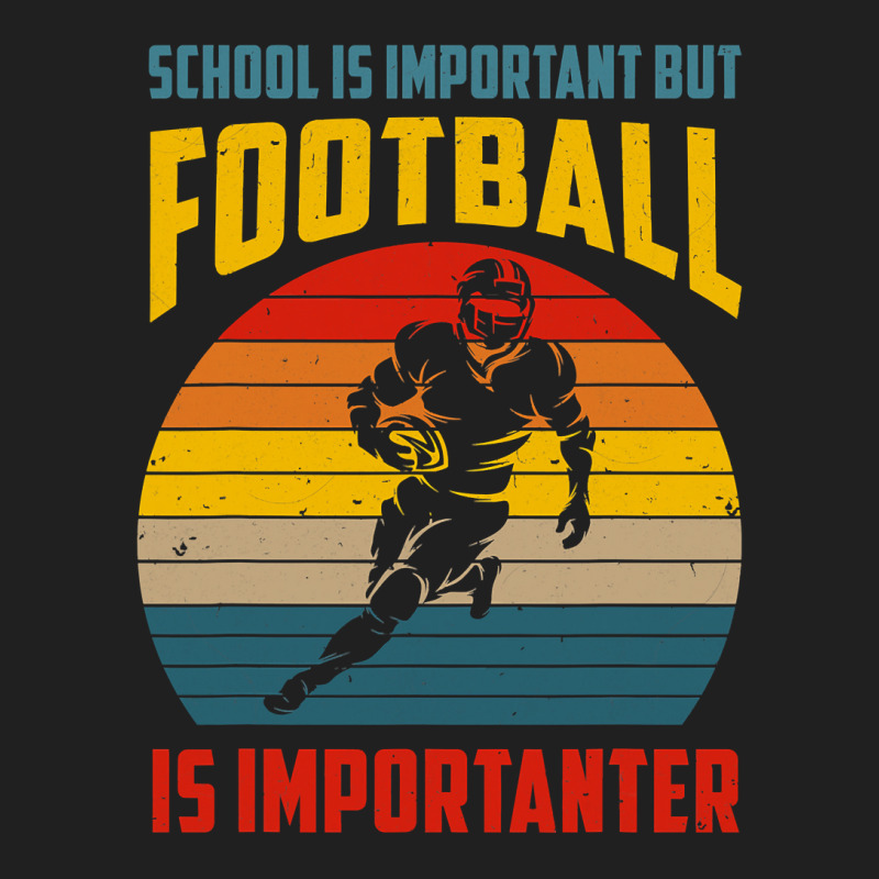 Football Schools Important But Football Is Importanter Funny Vintage 1 Ladies Polo Shirt by circularflap | Artistshot