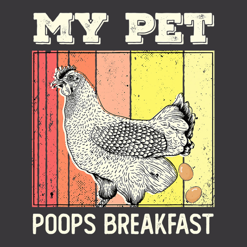 Chicken Chick My Pet Poops Breakfast Retro Eggs Farmer Chicken Lover 2 Ladies Curvy T-Shirt by circularflap | Artistshot