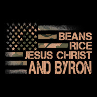 Beans Rice Jesus Christ And Byron Camoue American Flag Youth Hoodie | Artistshot