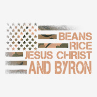 Beans Rice Jesus Christ And Byron Camoue American Flag Youth 3/4 Sleeve | Artistshot