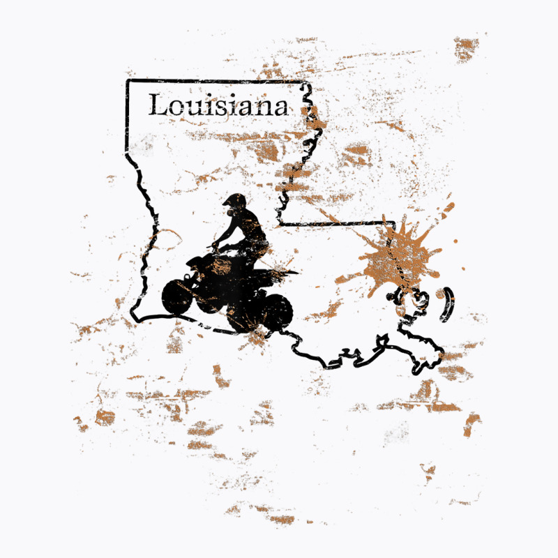 Louisiana Atv Trail Rider Mud La State Map Atv Riding T Shirt T-shirt | Artistshot