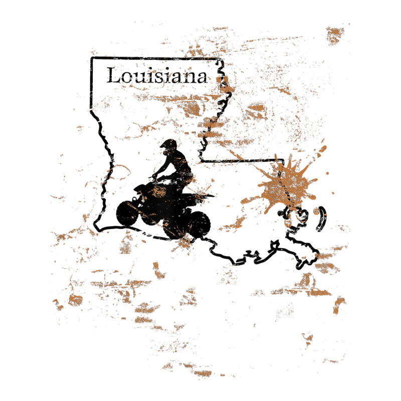 Louisiana Atv Trail Rider Mud La State Map Atv Riding T Shirt V-neck Tee | Artistshot