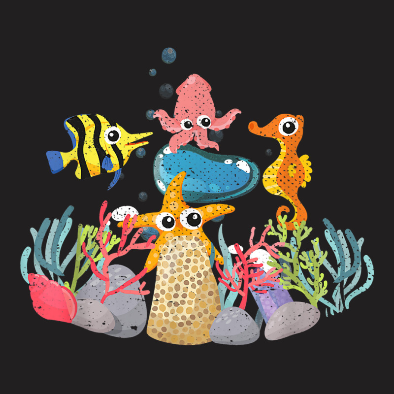 Sea Animal Lover Underwater Fish Species School Of Fish T Shirt T-shirt | Artistshot