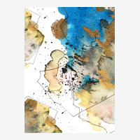 Abstract Watercolor Gold Textured Ladies Polo Shirt | Artistshot