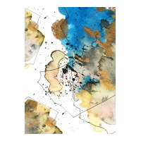 Abstract Watercolor Gold Textured Crop Top | Artistshot