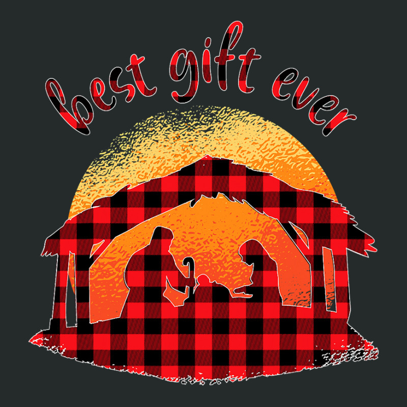 Jesus Christ Christian Buffalo Plaid True Story Of Jesus Birth Nativit Women's Triblend Scoop T-shirt by circularflap | Artistshot